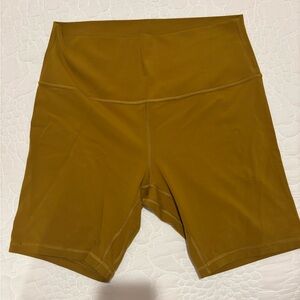 lululemon athletica High-Rise Bike Shorts in Mustard Gold